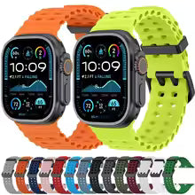 ladies watchesOcean Strap For Apple Watch Band Ultra 3/2 49mm Series 11 10 46mm Sports Bracelet Wristband iWatch 9 8 7 6 5 SE 45mm 44mm Correa