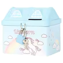 1pc Unicorn Piggy Metal Shaped Coin Container For Birthday Gift
