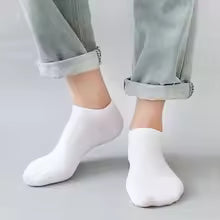 1/10/20/40 Pairs Black Men Boat Socks
