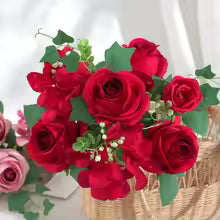 Tea Rose Camellia Silk Fake Flower Home Garden Wedding Ornament