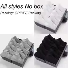 1/10/20/40 Pairs Black Men Boat Socks