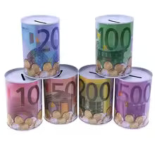 Metal Cylinder Bank Saving Money Box