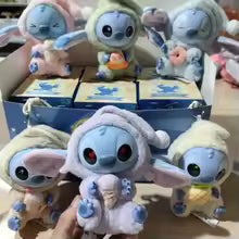 2025 HOT New Stitch Eat Some Thing Before Sleep Series Vinyl Blind Box Bag Pendant Cute Plush Doll Mystery Box Toy SurpriseGifts