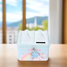 1pc Unicorn Piggy Metal Shaped Coin Container For Birthday Gift